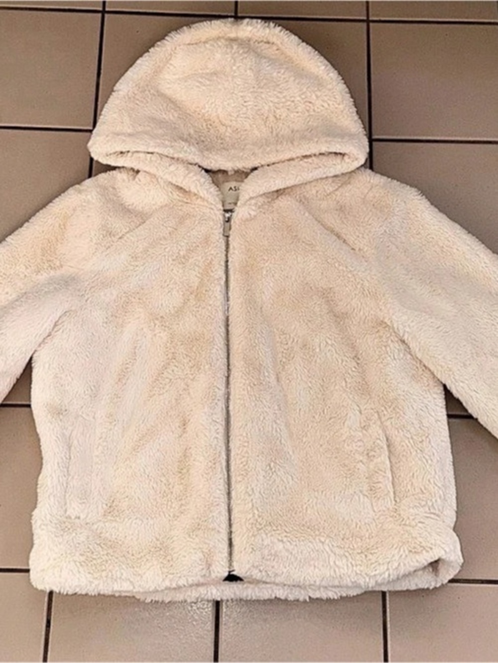 ASHLEY Hooded Faux Fur Jacket Size M